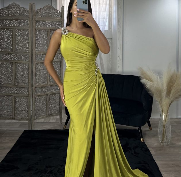 ROBE VERTE ET ARGENT